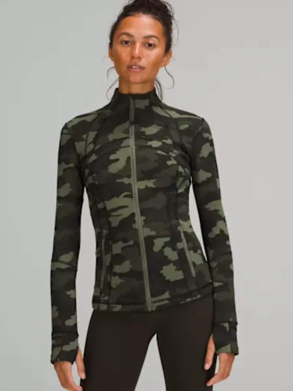 lululemon athletica heritage 365 olive camo Full-Zip define jacket